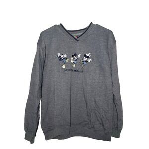 VTG Mickey‎ Unlimited Sweatshirt Jerry Leigh Mickey Mouse  Medium Gray Disney